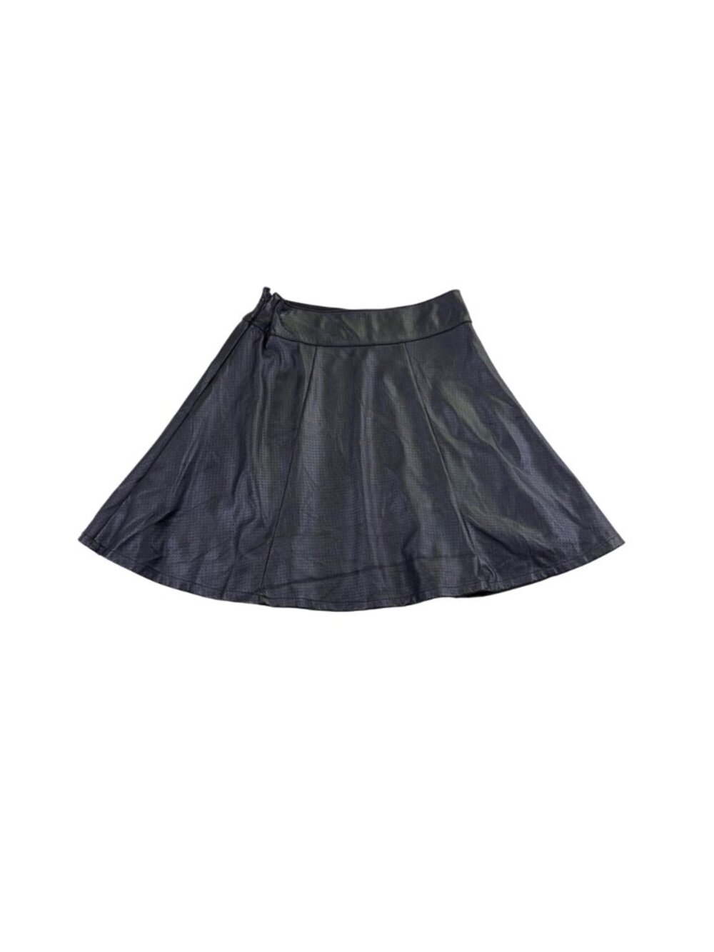 Socialite Black Perforated Flared Mini Skirt Stylish Modern Design Sz XS - Picture 3 of 7
